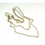 A 9ct gold double strand necklace