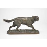 Christophe Fratin (French, 1801-1864), probably Coalbrookdale foundry, a bronze of a dog, 32cm long