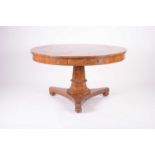 A George IV rosewood revolving drum table by Gillows of Lancaster