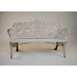 A Victorian Coalbrookdale, fern and blackberry pattern, cast iron garden bench