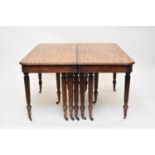A rare Regency figured mahogany, telescopic dining table by David Morley of Carmarthen