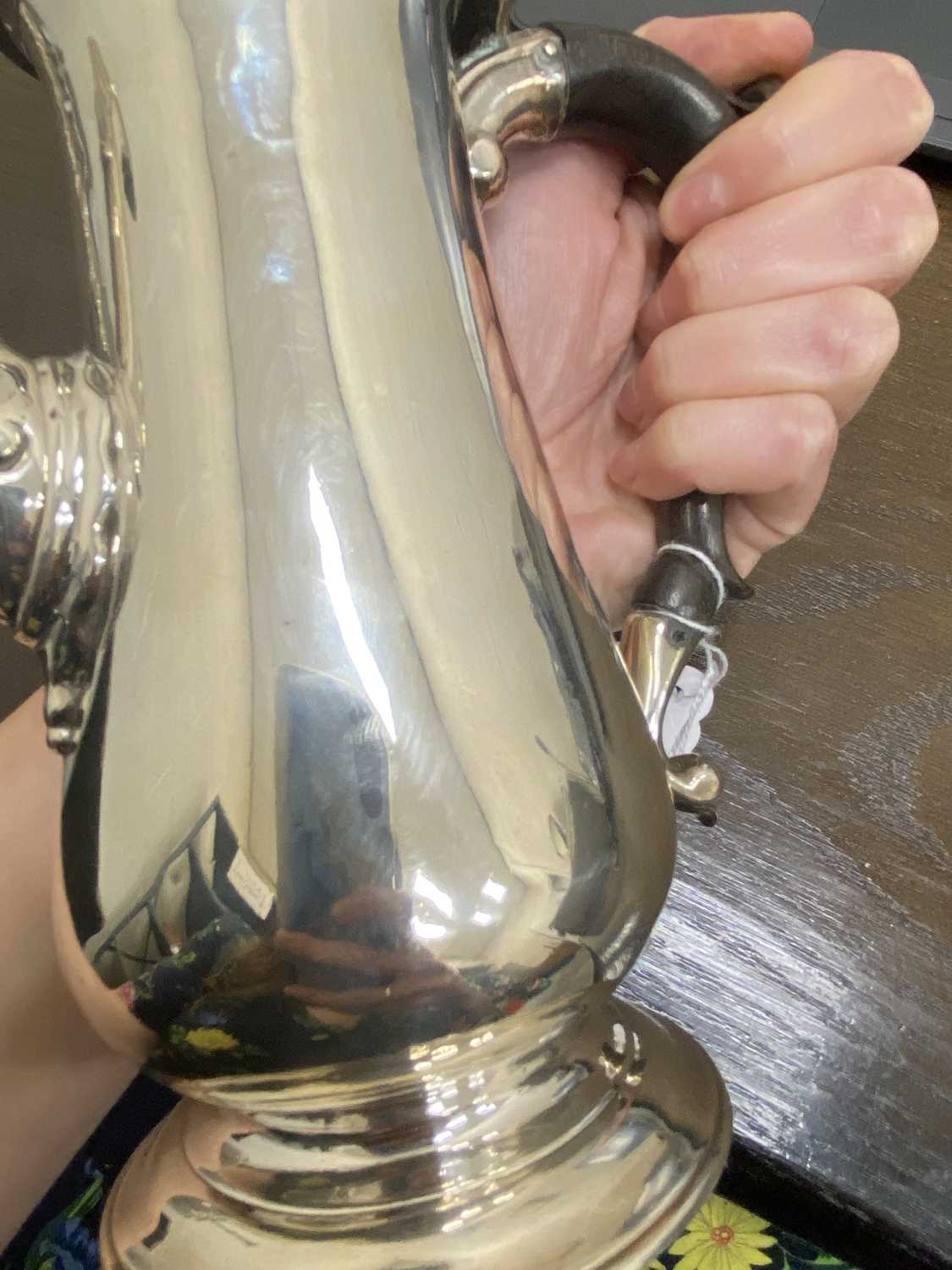 A George II silver coffee pot - Image 11 of 13