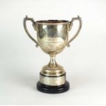 A George V two handled silver presentation trophy