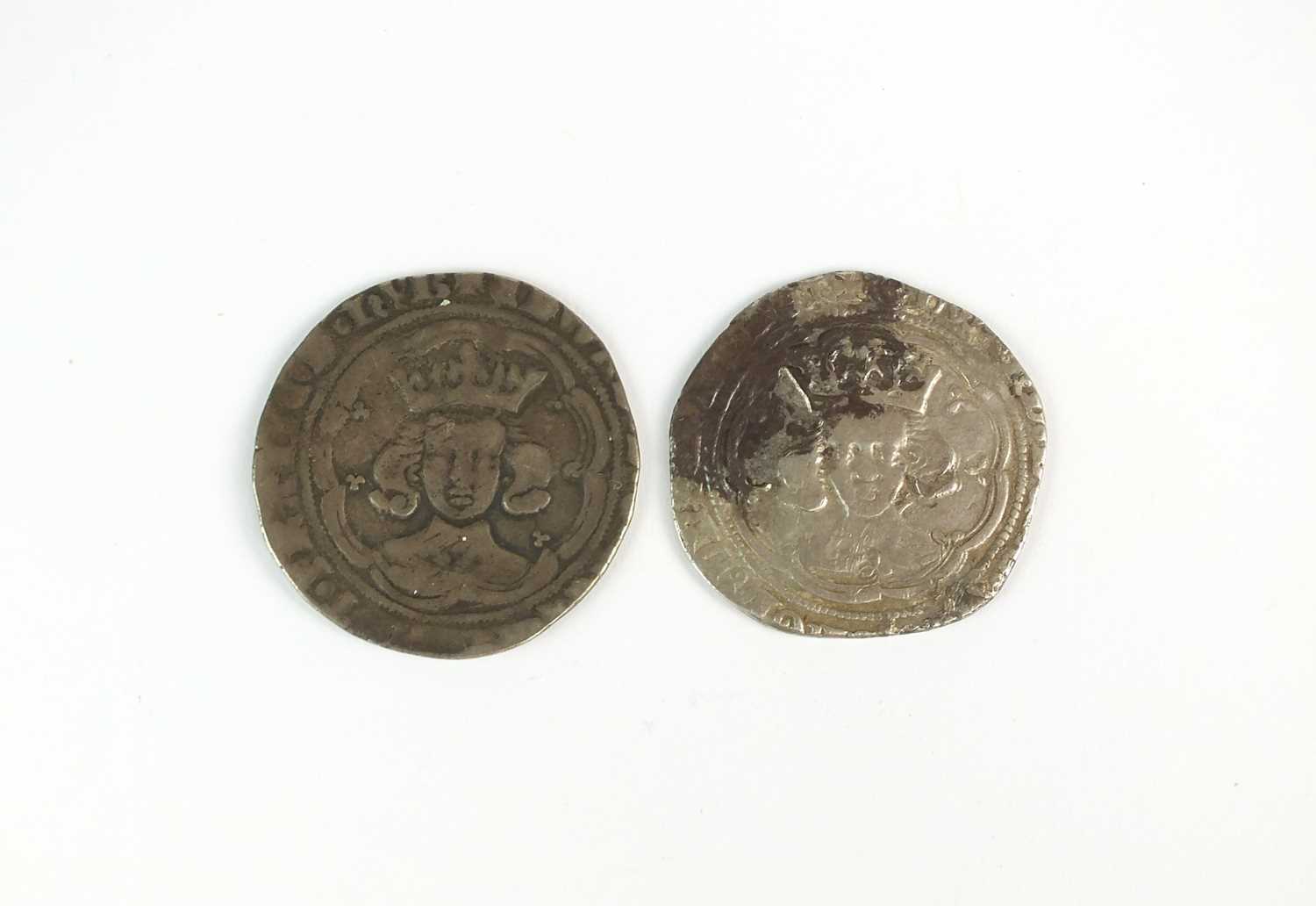 An Edward III silver groat and an Edward IV silver groat