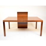 A Tri-wood Dyrlund 'Parsons' Dining table and 8 dining chairs