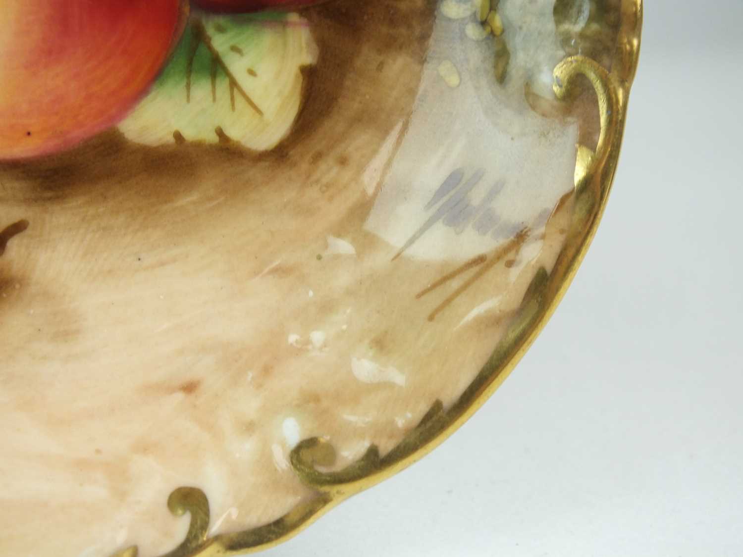 Pair of Royal Worcester fruit pin dishes - Image 3 of 6