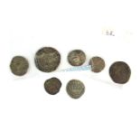 Seven hammered coins