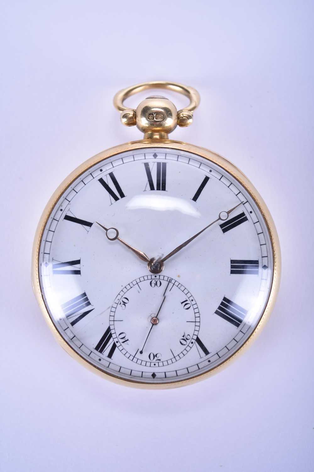 An 18ct open face pocket watch, George IV