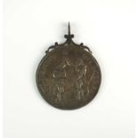 An Italian silver 17th century circular medallion