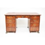 A Napoleon III twin pedestal desk (provenance:-Wolsfberg Castle, Schloss Henckel-Donnersmarck)