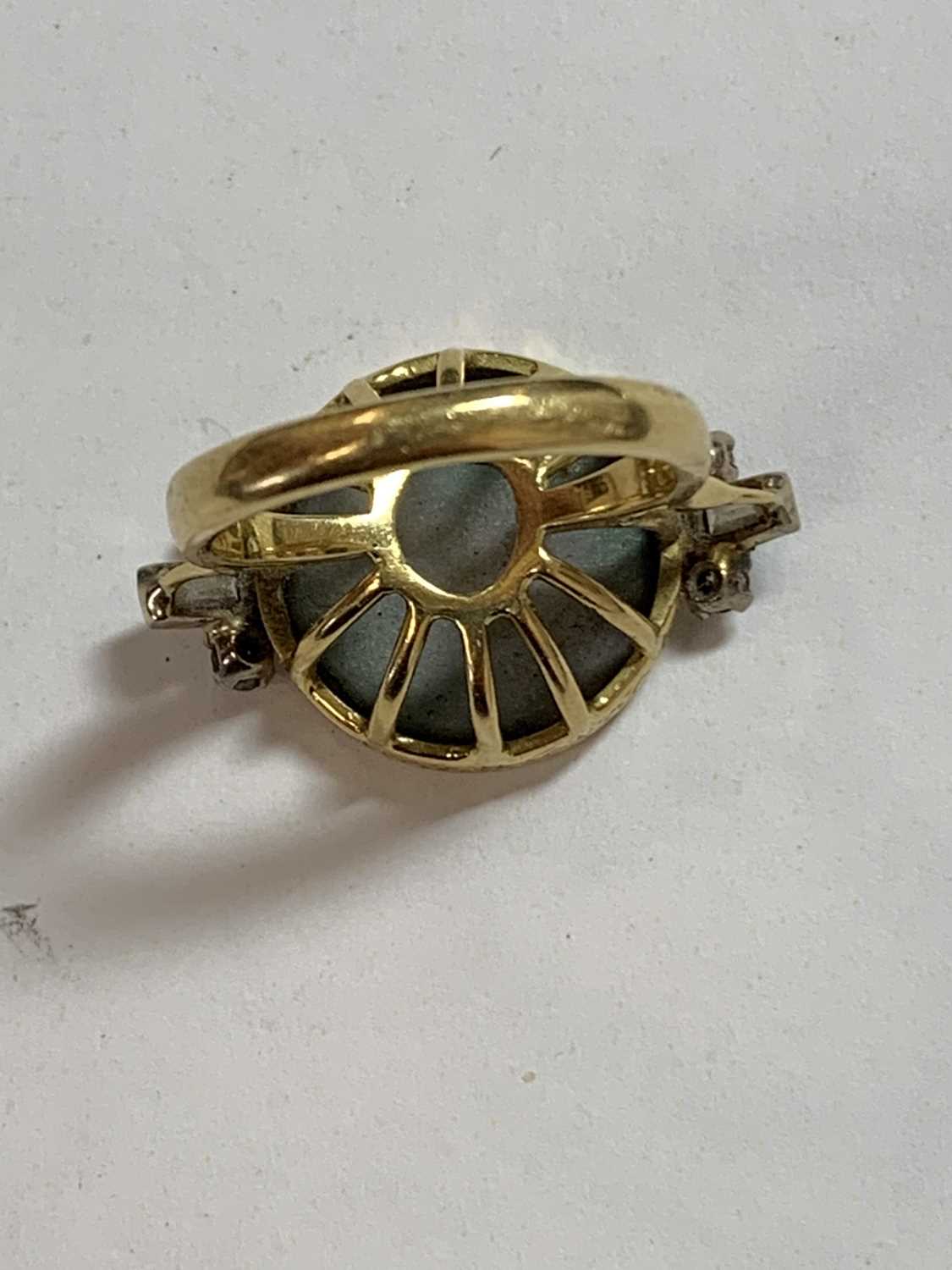 An opal doublet ring and diamond ring - Image 18 of 27