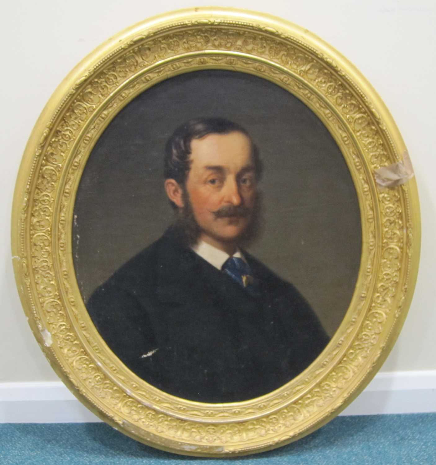 Continental School Circa. 1870. Portrait of a Gentleman - Image 2 of 3