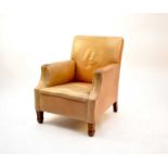 A maritime leather upholstered armchair