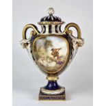 A large Royal Worcester vase and cover painted by William Hawkins