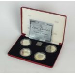 An Elizabeth II silver proof commemorative crown collection