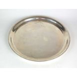 A circular silver tray