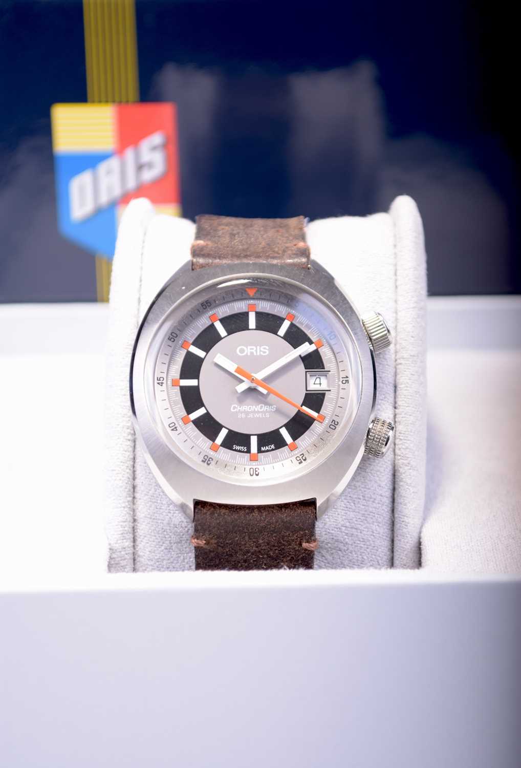 Oris: A gentleman's stainless steel 'Chronoris' wristwatch