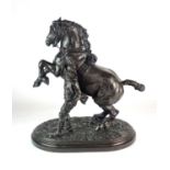 Sir Joseph Edgar Boehm R.A. (British, 1834-1890), Suffolk Punch stallion and groom, bronze