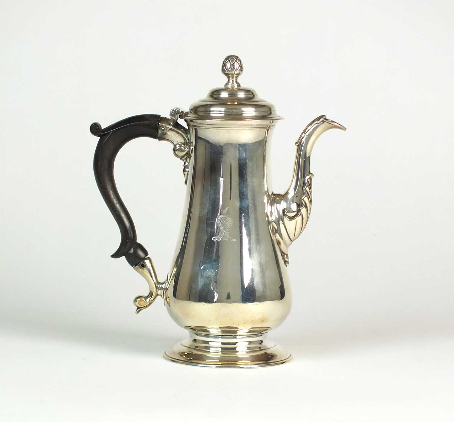 A George II silver coffee pot