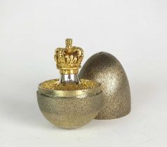 An Elizabeth II silver gilt limited edition surprise egg by Stuart Devlin