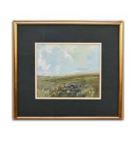 Michael Lyne (British, 1912-1989), Hare coursing, watercolour, 24.5 x 28.5cm