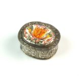 A 17th century Dutch silver and polychrome enamel spice box