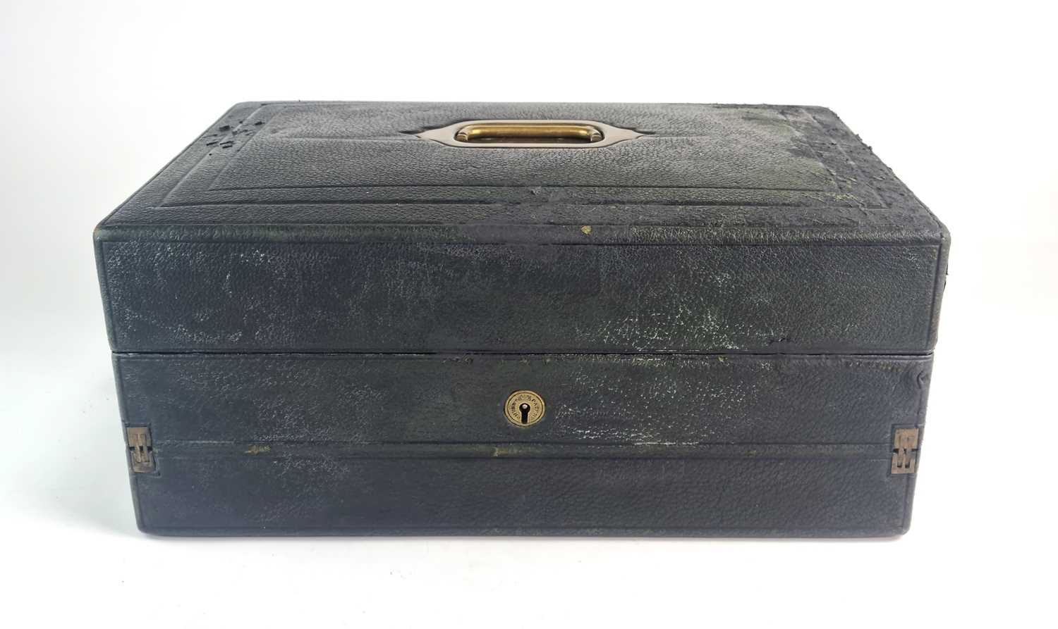 A good Victorian Morocco leather travelling writing case