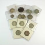 A collection of silver coinage