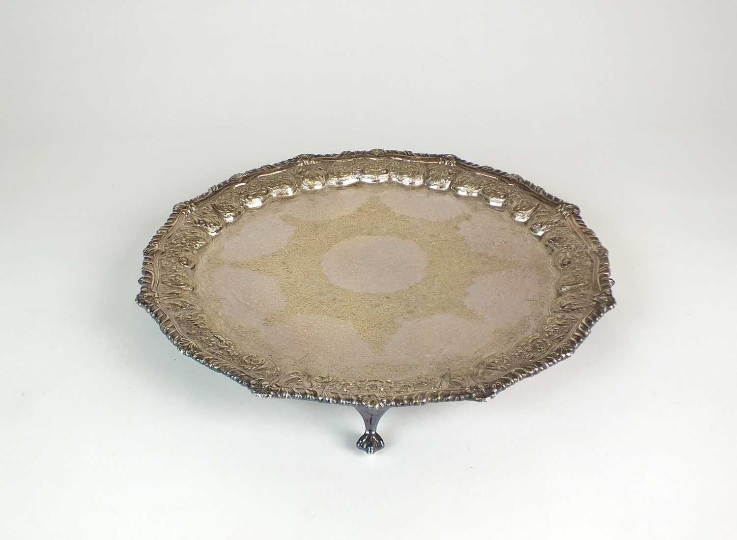 A Victorian silver salver