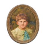 Alfred William Strutt (British, 1856-1924), half-portrait of a boy, 50 x 40cm