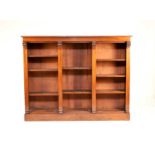 A good Victorian mahogany open bookcase