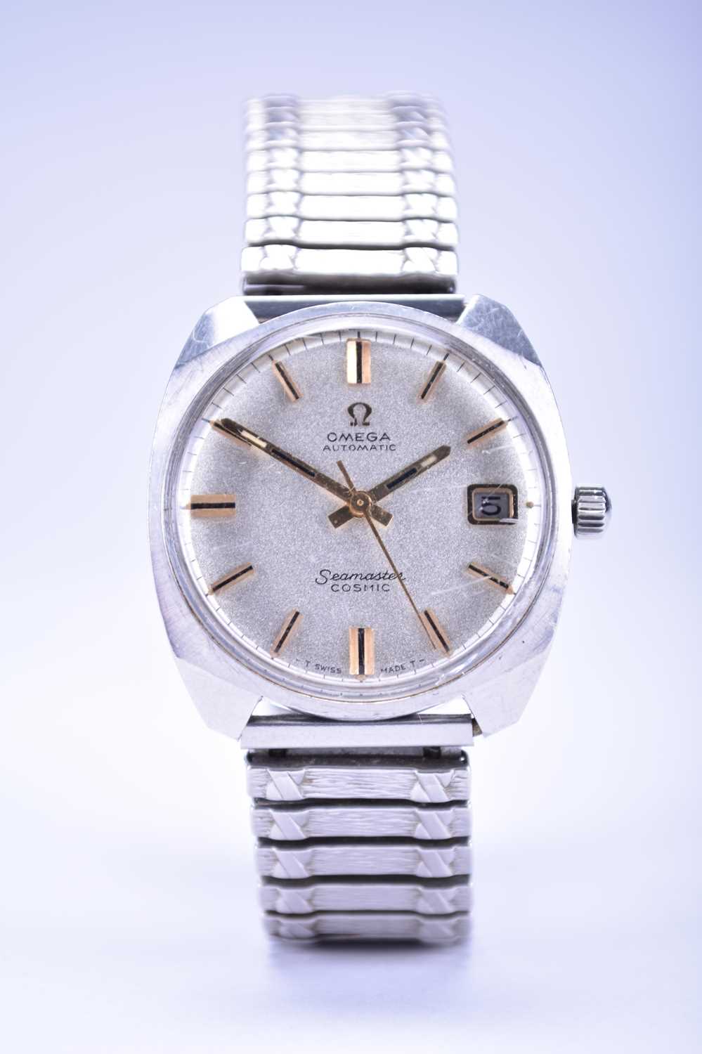 Omega: A gentleman's stainless steel Seamaster Cosmic wristwatch