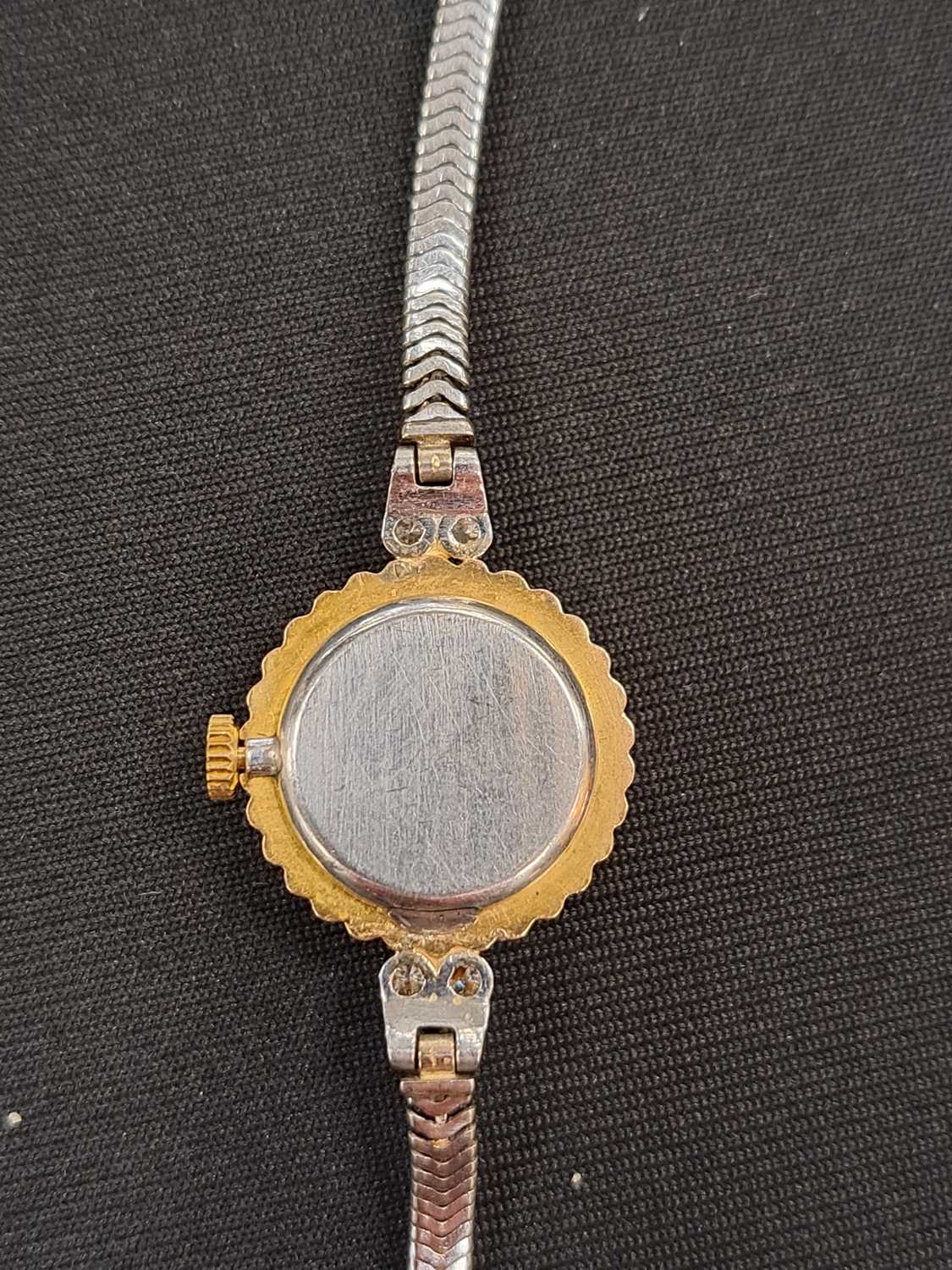 Vertex: A lady's diamond-set bi-metal watch on a 9ct white gold bracelet - Image 5 of 5