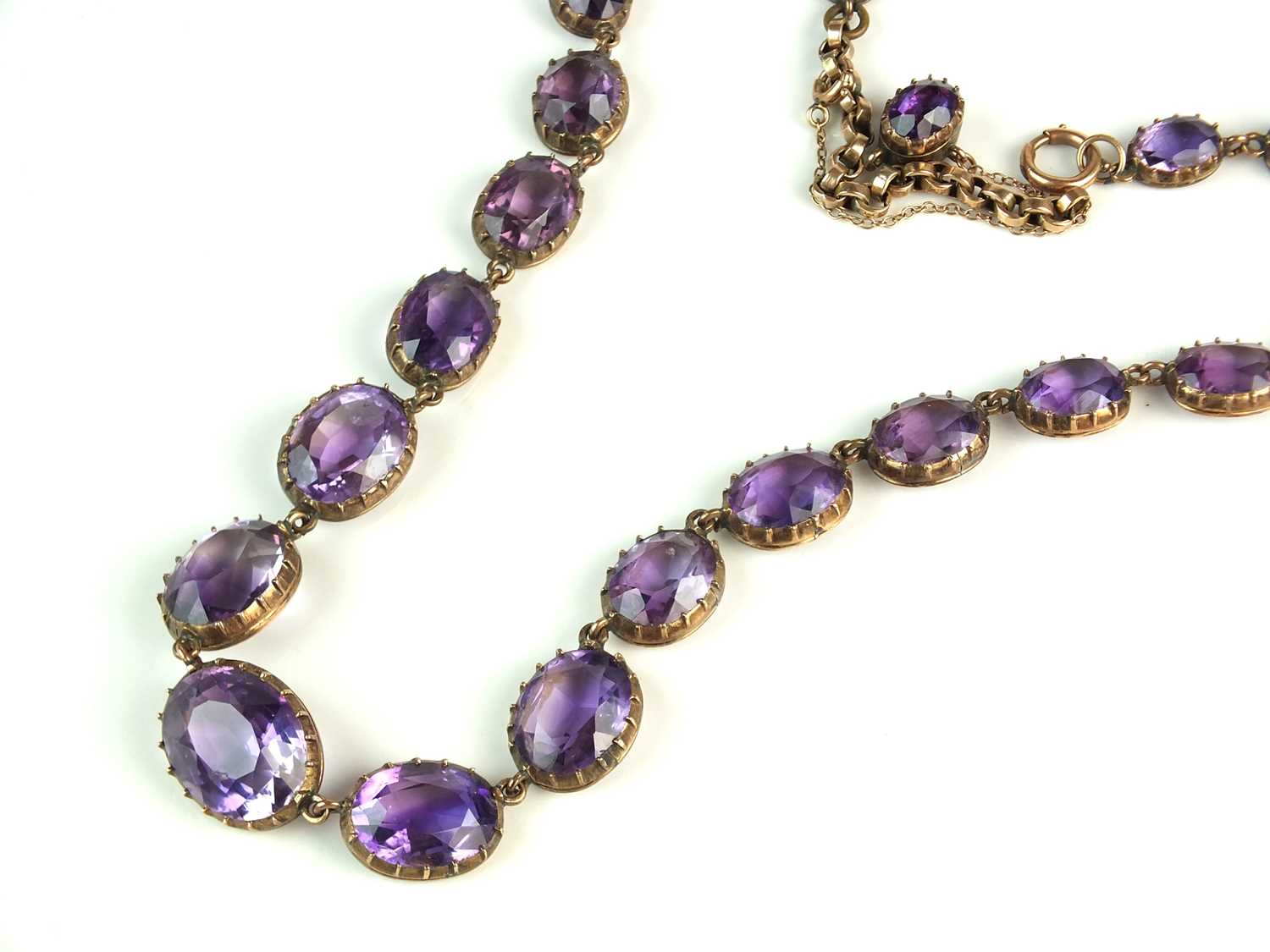 A 19th century amethyst riviere necklace