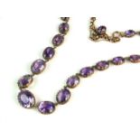 A 19th century amethyst riviere necklace
