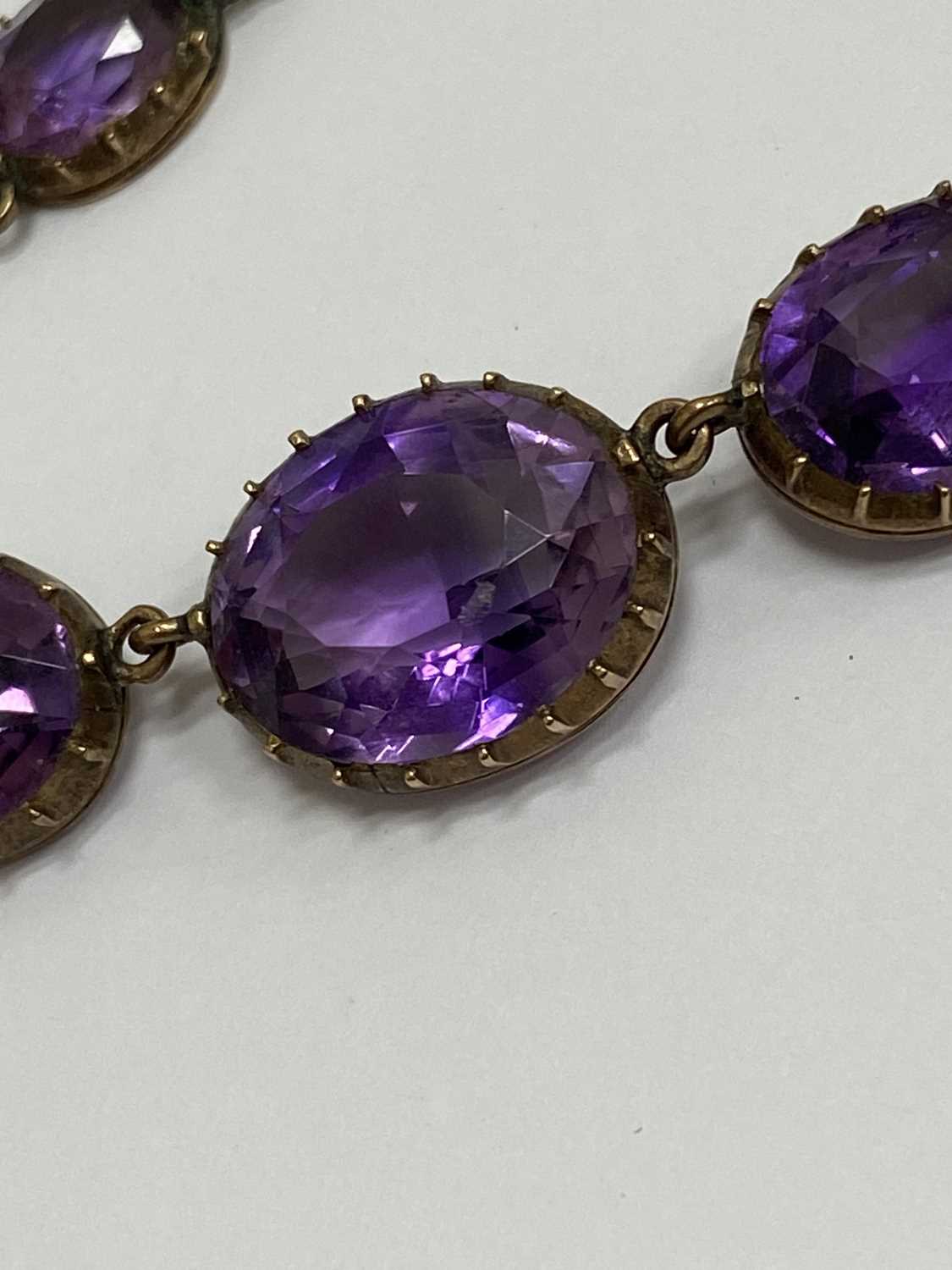 A 19th century amethyst riviere necklace - Image 7 of 9