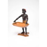 A 19th century Italian, blackamoor table card tray