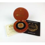 An Elizabeth II 2016 gold proof sovereign