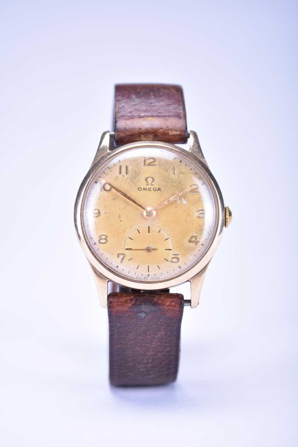 Omega: A Gentleman's 9ct gold wristwatch