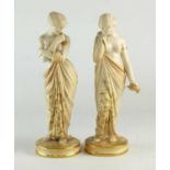 A pair of Royal Worcester figures of Joy and Sorrow