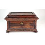 A Regency rosewood tea caddy