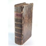 HOLY BIBLE. Folio, John Harrison, 1785. Numerous plates. Worn contemporary calf.