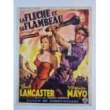 BURT LANCASTER FILM POSTERS.