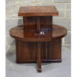 A two tier wooden drinks Table 79 X 73 cm.