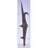 A ceremonial pole finial in the form of a Medieval Italian Roncone 90cm.