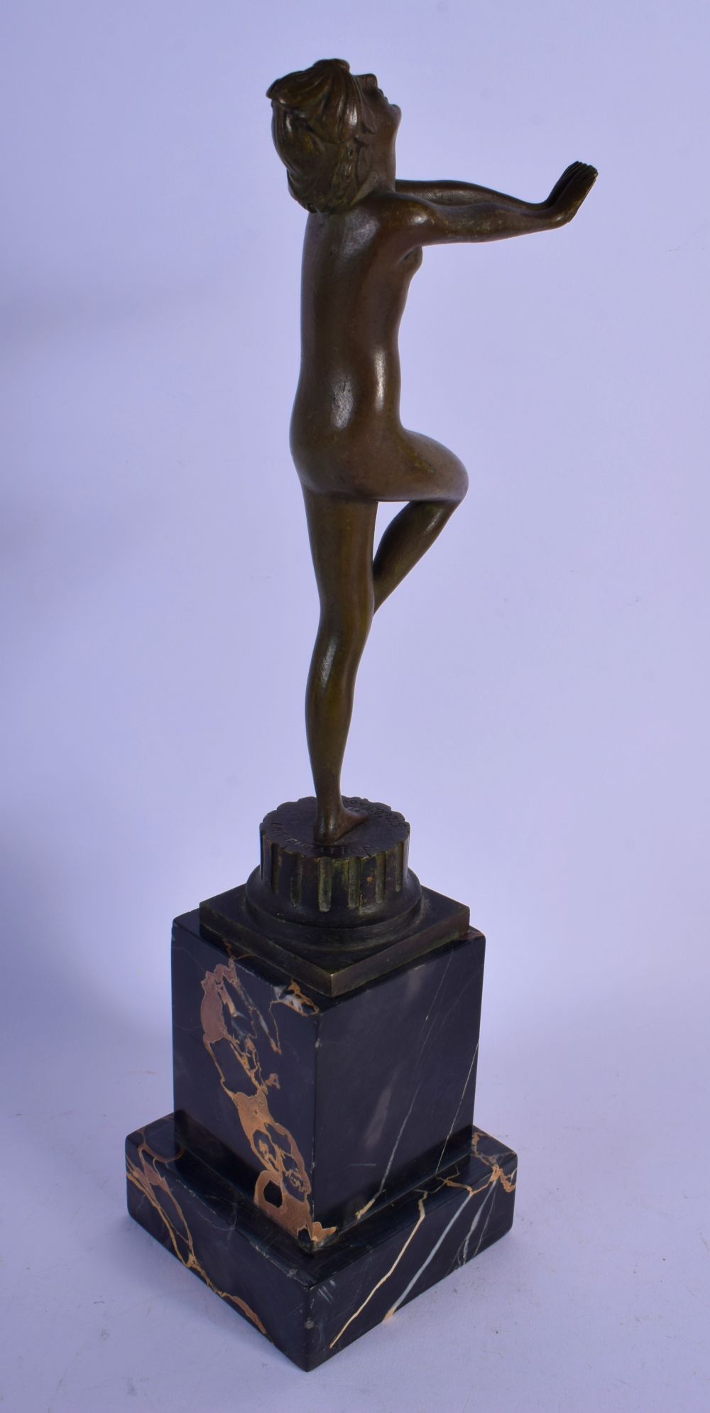 Serge Zelikson (C1920) French, Bronze, Nude Female dancer. 30 cm high. - Image 3 of 5