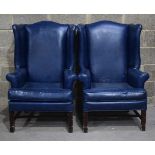 A pair of Brookline wing back Arm Chairs 115 x 75 x 85 cm (2).