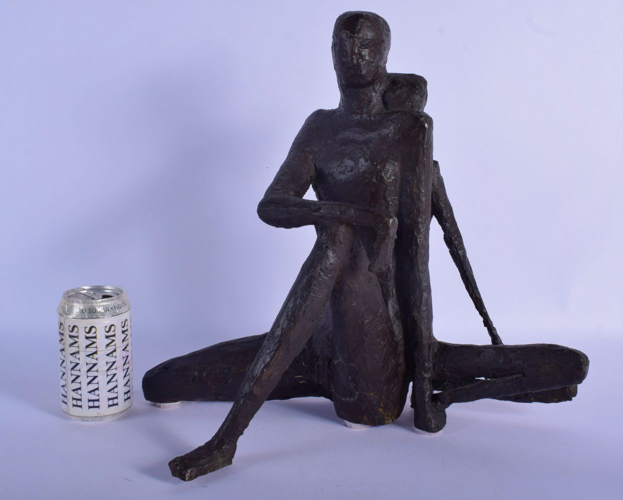 Pavlina Pavlides (Born 1920) Greek Bronze, Male and Female, signed. 38 cm x 32 cm. Note: Pavlina Pav