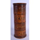 A GEORGE III TREEN SPICE TOWER BOX. 21 cm high.