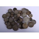 A QUANTITY OF BRITISH SILVER COINS. Weight 258g (qty)